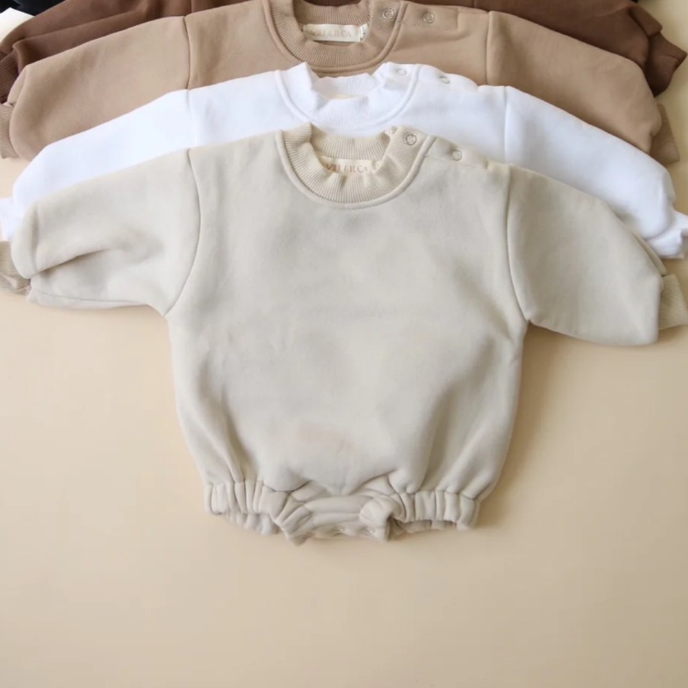 Anziel & Luca Cream Baby bubble romper